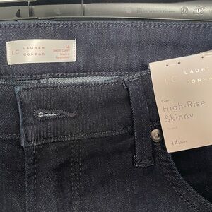 LC Lauren Conrad Dark Indigo High-Rise Skinny Jeans